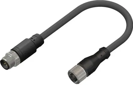 Produktfoto 1 von RS PRO CDF12S, 4-polig Sensor-Betätigungselementkabel, Gerade Buchse 4 / Gerade Stecker, Länge 2 m