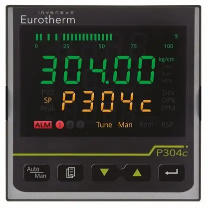 Produktfoto 1 von Eurotherm Piccolo P304 Massedruckregler Panel 2, 3 x Analog Ausgang 230V ac/dc PID-Controller