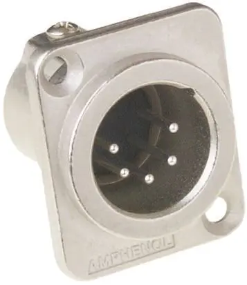 Produktfoto 1 von Amphenol PCD US Gerade 5-polig Panel Stecker Silber Silber XLR-Steckverbinder, 133V