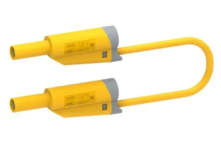 Produktfoto 1 von Electro PJP Messleitung 36A Stecker / Stecker, Gelb Polyvinylchlorid-isoliert 2 m, 600V