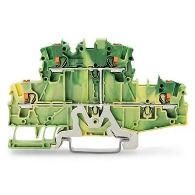 Produktfoto 1 von WAGO TOPJOB S Doppelstock Reihenklemmen 2 Grün, Gelb, 2.5mm² Einsteck-Anschluss IECEx/ATEX/CSA