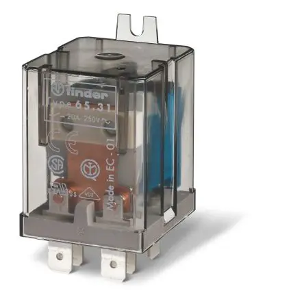 Finder 65 Relais 12V ac Spule 1 Schließer Flanschmontage 20A 19 Ω 2.2 VA