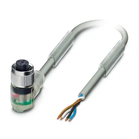 Produktfoto 1 von Phoenix Contact SAC-4P, 4-polig Sensor-Betätigungselementkabel, Rechtwinklig Buchse 4 / Nicht abgeschlossen, Länge 10 m