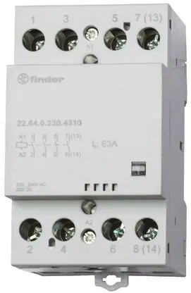 Produktfoto 1 von Finder 22 Schütz 240V ac-Spule, 4-polig / 63 A