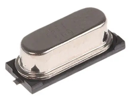 Produktfoto 1 von Euroquartz 25 MHz Quarz, Oberfläche, ±30 ppm, 18 pF, B. 4.5mm, H. 4.2 mm, L. 12.4 mm, SMD, 2-Pin