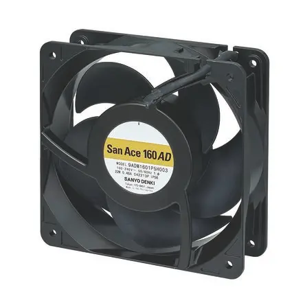 Produktfoto 1 von Sanyo Denki 9ADW Axiallüfter, 264V ac / 22 W 0.46 A, 4150 U/min, 8.2 m³/min IP56 160.8 mm 160.8mm 51.8 mm