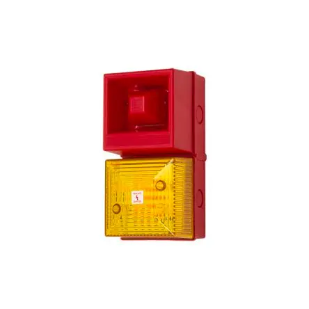 Produktfoto 1 von Clifford & Snell YL40 LED, Filament/Warnsummer-Licht Schall- und Lichtsignal-Kombination 48V dc Gelb IP65 Basis / 108 dB