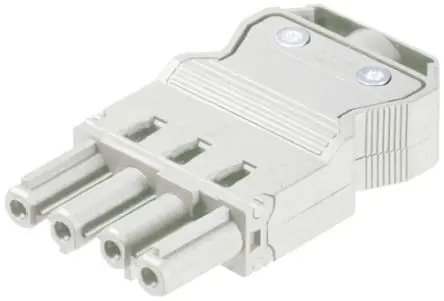Produktfoto 1 von Wieland GST18i4 Beleuchtungssteckverbinder, Kabel Buchse, Anschluss, Schraubbefestigung 20A, Kontakte: 4 IP40, Weiß,