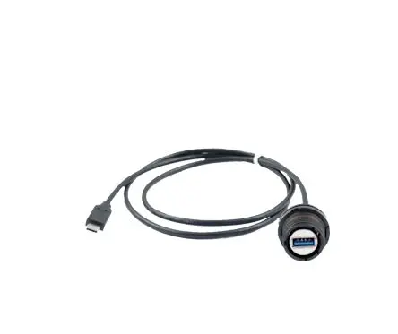 Produktfoto 1 von Amphenol Socapex, Gerade USB-Adapter Buchse/Stecker USB Typ A auf C 2, Panel USB 3.2 IP68