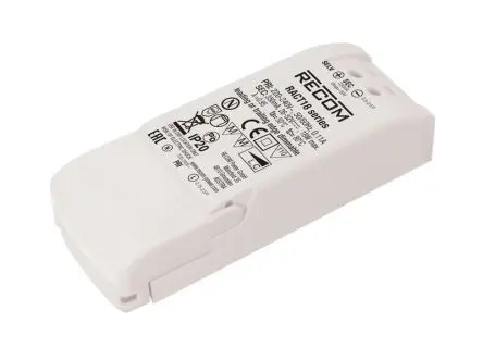 Produktfoto 1 von Recom LED-Treiber, 18 W 198V ac, 264 V ac LED-Treiber 350mA, Ausgang 26V, 52 V