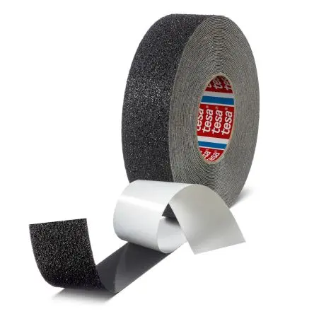 Produktfoto 1 von Tesa Polyvinylchloridfolie Antirutschklebeband Schwarz Typ Rutschhemmendes Band, Stärke 1365 μm x 18 m