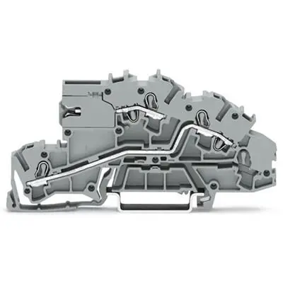Produktfoto 1 von WAGO TOPJOB S Mehrstufiger Anschlussklemmenblock 3 Grau, 2.5mm², 400V Einsteck-Anschluss