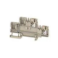 Produktfoto 1 von Weidmüller Anschlussklemmenblock DIN-Schiene 2 Beige, 2.5mm², 800V Einsteck-Anschluss