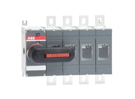 Produktfoto 1 von ABB OT Trennschalter 4-polig Schraubanschlussklemme 400A Schwarz IP00, IP65