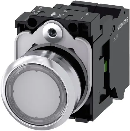Produktfoto 1 von Siemens SIRIUS ACT 3SU11 Druckschalter Beleuchtet Trennplatte Ø 22 mm, SPST lichtdurchlässig, IP66, IP67, IP69K