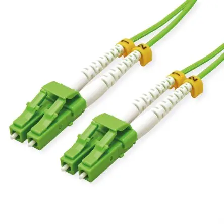 Produktfoto 1 von Roline LWL-Adapter, LC - LC, Multimodus, Duplex, 0.3dB IL, 125 μm, Kabel ø 2 mm, limettefarben
