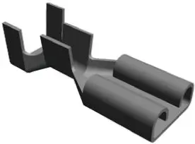 Produktfoto 1 von TE Connectivity FASTIN-FASTON .375 Flachsteckhülse, Schwarz, Unisoliert, 9.53 x 1.22 mm, Buchse, 10 AWG min, 7 AWG