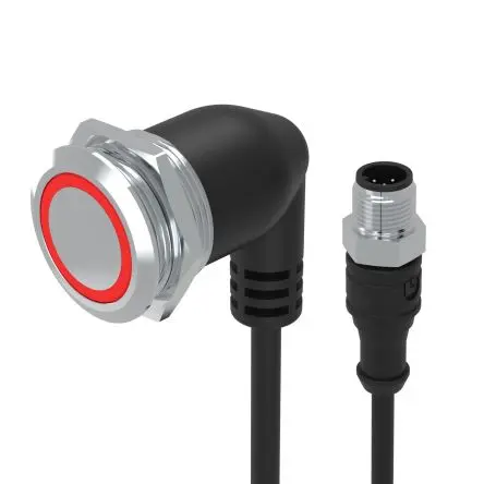 Produktfoto 1 von EAO 82 Druckschalter Rot Beleuchtet Tastend Panel Ø 22 mm, 1 Wechsler / 3A 240 V dc 240 V ac, IP65, IP67