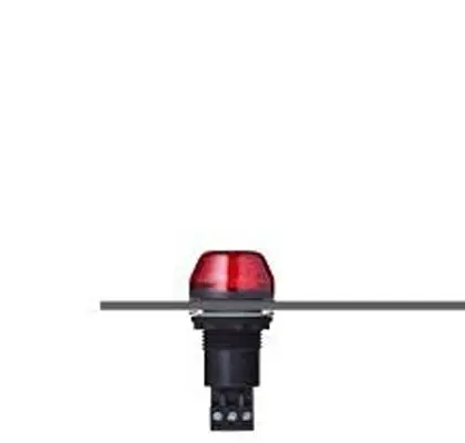 Produktfoto 1 von AUER Signal M22 LED Stroboskop Signalleuchte 120V ac/dc Rot Panel, Ø 30 mm x 6 mm IP65