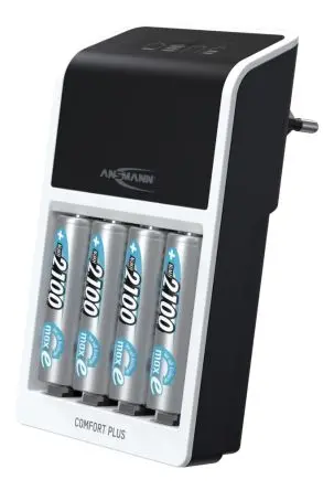 Produktfoto 1 von Ansmann 1001-0094-520 Akkuladegerät, 1.2V, 8.4 V, 9 V NiMH/650 mA 2 x AAA, AA, 9 V 4 Comfort Plus