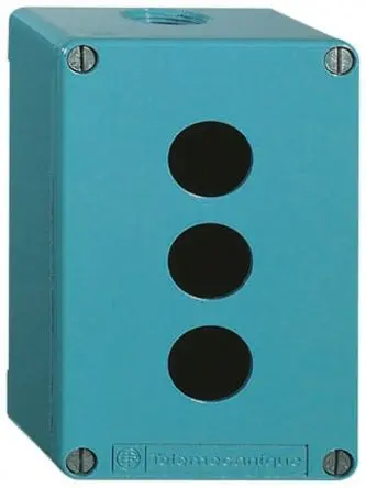 Produktfoto 1 von Schneider Electric Harmony Drucktastengehäuse, 2 x Ø 22 mm, Grau, GFK, IP65, IP69, IP69K