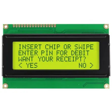 Produktfoto 1 von NEWHAVEN DISPLAY INTERNATIONAL NHD-0420DZ Alphanumerische LCD-Anzeige, Alphanumerisch LCD Gelb, Grün 4 x 20, Hintergrund