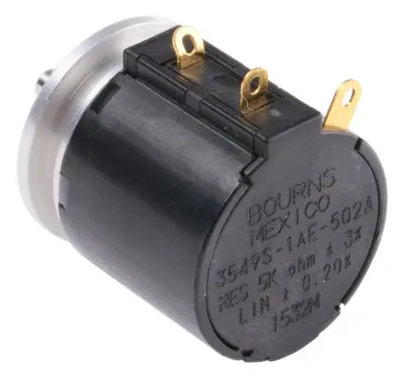 Produktfoto 1 von Bourns 3549 Servopotenziometer Drehen Potenziometer 5 kΩ 3 % / 2 W, Schaft-Ø 3.18 mm