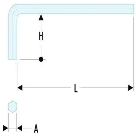 Produktfoto 1 von Facom Sechskantschlüsselsatz L Metrisch Lang 1.5 mm