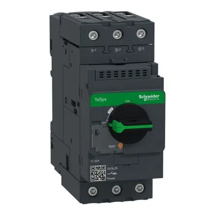 Produktfoto 1 von Schneider Electric TeSyS GV Thermischer Schutzschalter, 3-polig, TeSys Direkt, 18A, / 100 kA, Thermomagnetisch