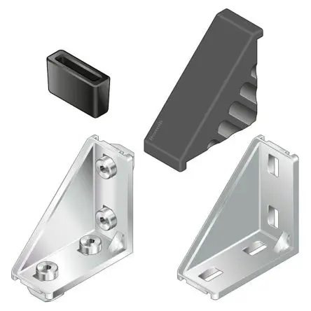 Produktfoto 1 von Bosch Rexroth T-Slot Stone Verbindungskomponente, Winkel-Halterung, Steckverbinderhalterung und Gelenk für 6 mm, L. 40