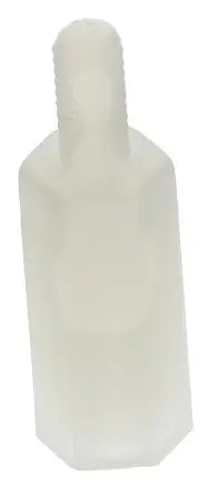 Produktfoto 1 von RS PRO Abstandhalter, Länge 12.7 mm, Gewindelänge 6 mm, Nylon 6.6, Sechskant M3 M3, 5.6 mm 10 mm