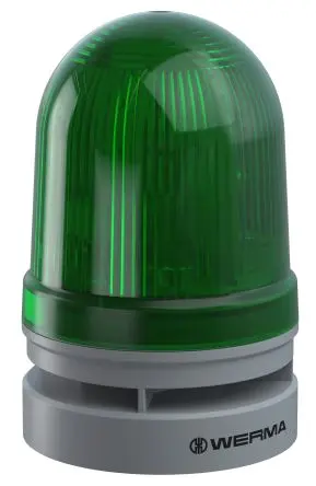Produktfoto 1 von Werma 461 Xenon, Filament/Warnsummer-Licht Beacon-Sounder-Kombination 12V Grün IP65 Wand / 92 dB 114 dB @ 1m