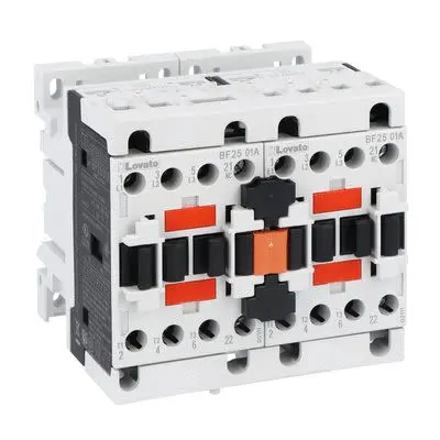 Produktfoto 1 von Lovato BFA025 Wendeschütz 110V-Spule, 3-polig, 690V / 25 A 11 kW 1 Öffner Umkehrend 1-Hilfskontakte