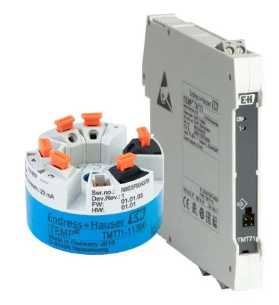 Produktfoto 1 von Endress+Hauser Temperaturgeber Ø 44 mm 36V dc, -50 °C → 200 °C für Thermoelement, Widerstands-Temperaturfühler (RTD)