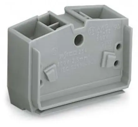 Produktfoto 1 von WAGO 264 Kupfer Nylon 6.6 Anschlussklemmenblock 24A Grau 1-polig Zugfederklemme 12AWG, 28 AWG