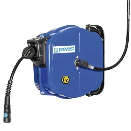 Produktfoto 1 von PREVOST Druckluft-Schlauchaufroller 12 m 800 L/min Schlauch inklusive Innen ø 10 mm, Außen-Ø 14 mm