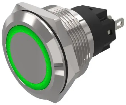 Produktfoto 1 von EAO 82 Grün Anzeige, Lötanschluss 12V ac/dc 22 mm, IP65, IP67