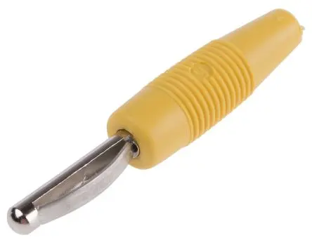 Produktfoto 1 von Hirschmann Test & Measurement 4 mm Stecker Gelb Bananenstecker, Kontakt Nickel, 60V dc 16A, Schraubanschluss