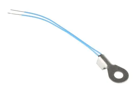 Produktfoto 1 von TDK B57703M Thermistor 10 kΩ, NTC, 50 s 17.5 mm, 4.4 %/°C 8.5 mm, Messung der Oberflächentemperatur, Kühlkörper 6.5 mm,