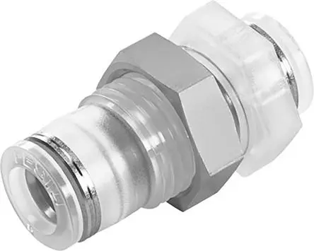 Produktfoto 1 von Festo NPQP, 133104, Pneumatischer Anschluss Rohr-Halteklemme, Polypropylen Einsteck-Anschluss Stecker, R-Gewinde, 10 bar