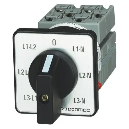 Produktfoto 1 von Socomec 192K Umschalter 2-polig DIN-Hutschiene 0A Grau IP65 3-phasig