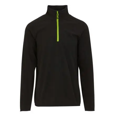 Produktfoto 1 von Regatta Professional TRF691 Unisex Fleece-Jacke, 100 % Polyester limettefarben, Schwarz Halb-Reißverschluss, Größe M,