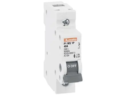 Produktfoto 1 von Lovato P1M Trennschalter 1-polig DIN-Hutschiene 100A Schwarz IP65, IP20 3-phasig