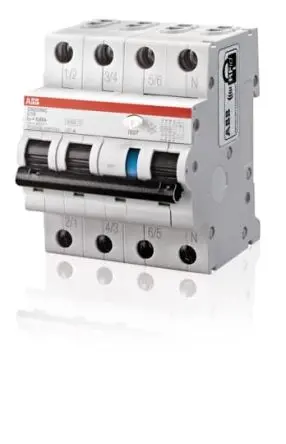 Produktfoto 1 von ABB RCBO DS203NC DS203NC FI/LS-Schalter (RCBO) 10A, 4-polig Typ C, Empfindlichkeit 30 mA