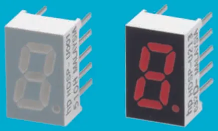 Produktfoto 1 von Broadcom HDSP LED-Anzeige 7 Segmente 1 Zeichen Kathode, Rot 626nm 5.4mcd Zeichenbreite 4 mm Rechts Zeichenhöhe 8 mm