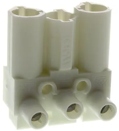 Produktfoto 1 von Wieland GST18 Beleuchtungssteckverbinder, Kabel Stecker, Anschluss, Schraubbefestigung 20A, Kontakte: 3 IP20, Weiß,
