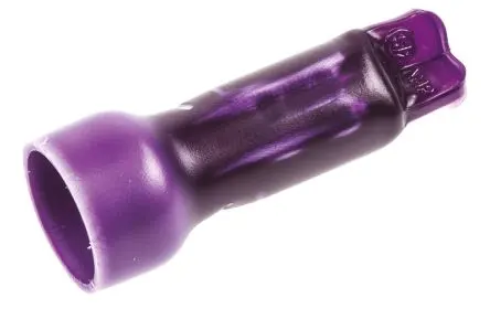 Produktfoto 1 von TE Connectivity 36965 Spleißverbinder, Geschlossenes Endstück, Violett Isoliert, Ø 7.92 mm Zinn, Ges.L 28.58mm, 10 AWG
