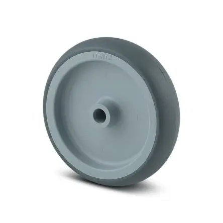 Produktfoto 1 von Tente Tenteprene (Thermoplastischer Kautschuk), Polypropylen Rollwagenrolle Schwarz, Silber, 75 kg Ø 75 mm, B. 25 mm