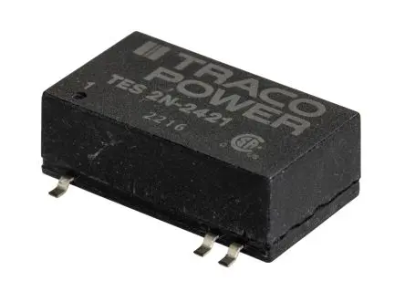 Produktfoto 1 von TRACOPOWER TES 2N DC/DC Konverter, 5V dc OUT 200 mA Oberfläche 36V dc 1.5 kV dc 2 W -40 °C 85 °C