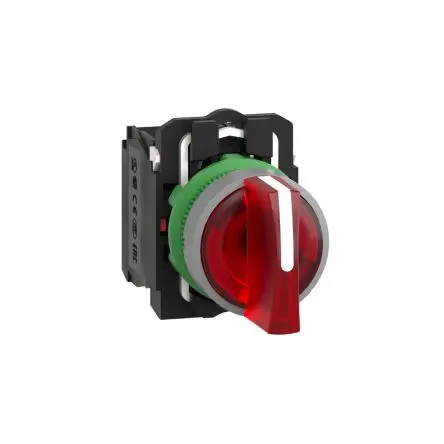 Produktfoto 1 von Schneider Electric Harmony Wahlschalter 3-Stufen IP66, IP67, 1-poliger Umschalter Wurfwinkel 45 °